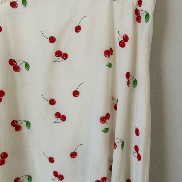 Princess Polly Cream Slip Dress with Red Cherry Print - Picture 3 of 6